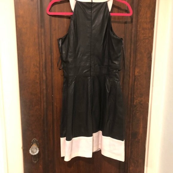 NWT French Connection Jive Halter Leather Dress 8 - Picture 6 of 9